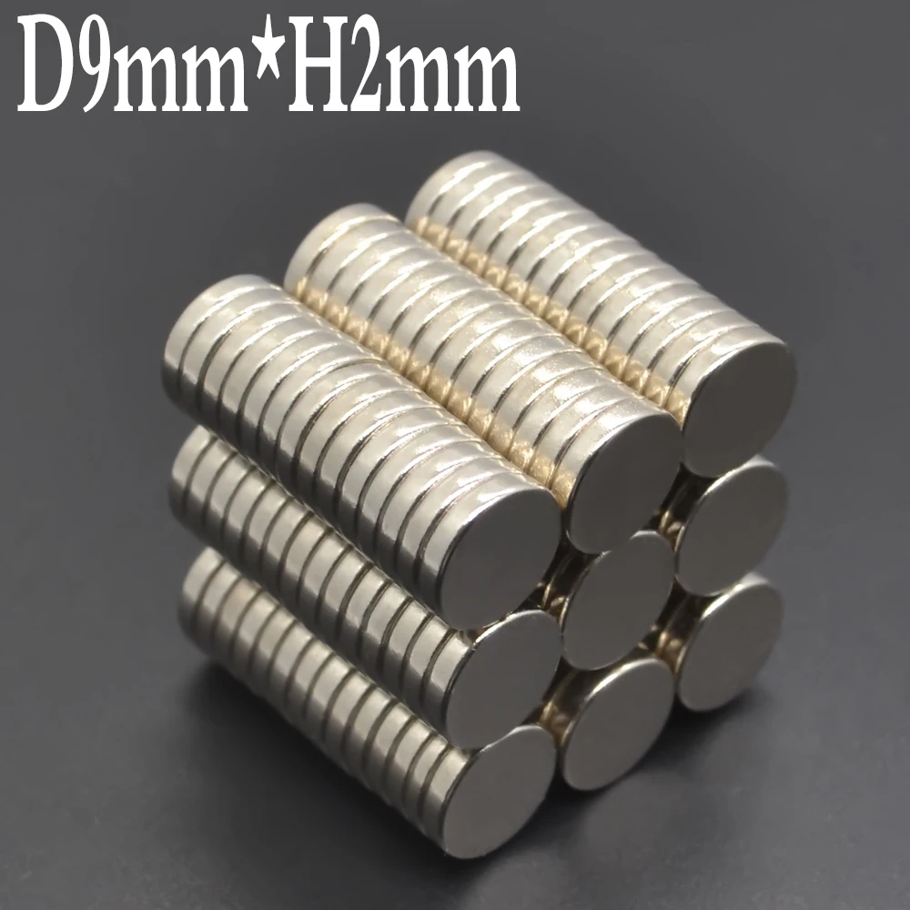 

500Pcs 9x2 mm Disc magnet N35 NdFeB Rare earth permanent magnet 9*2 Neodymium magnets 9 X 2 mm imanes new