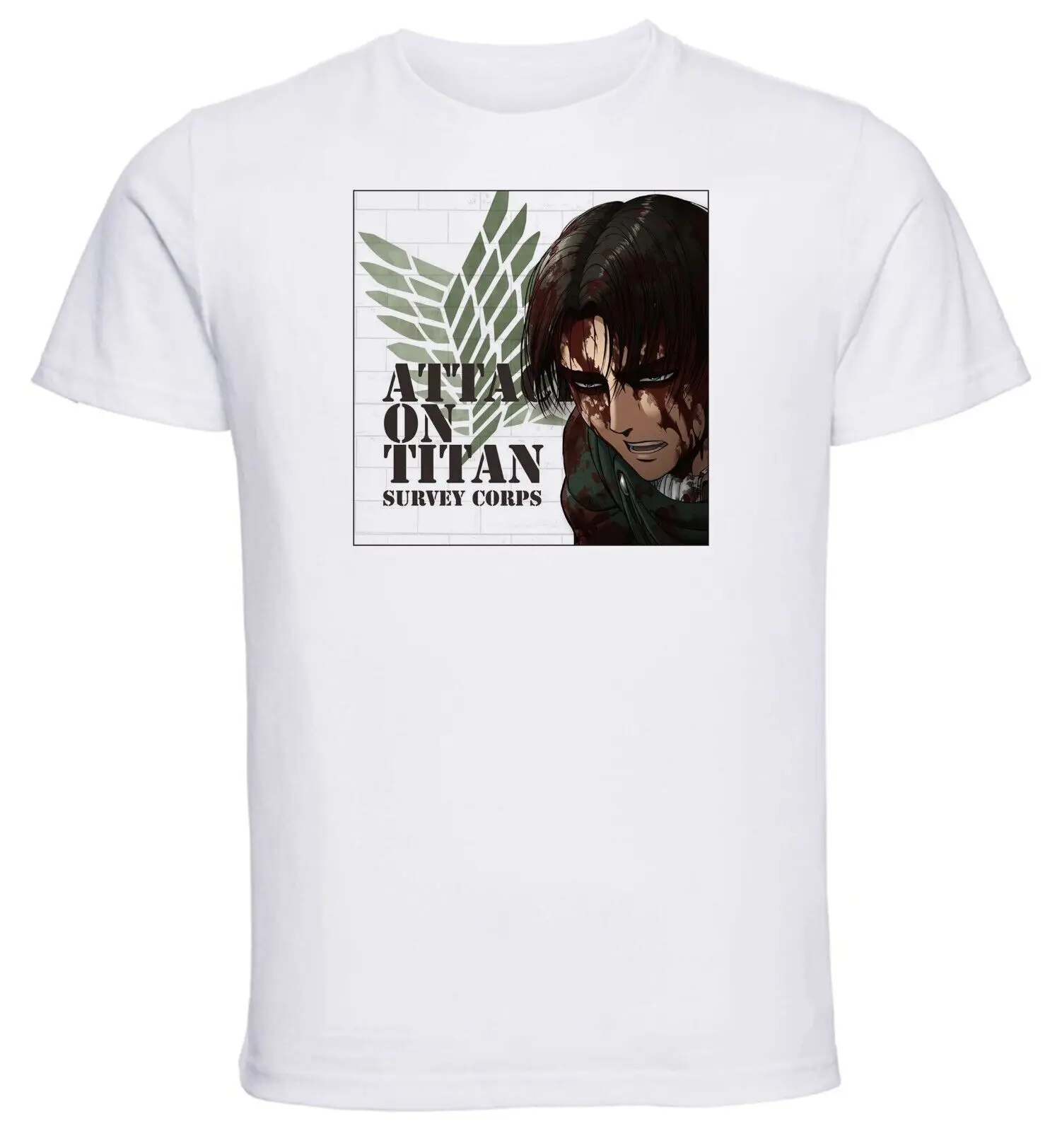 Unisex White - Attack on Titan - Survey Crorps -T-Shirt-