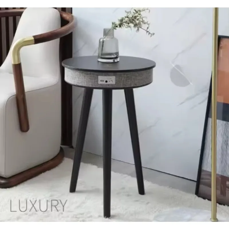 2 Speakers 10w Each Hidden Modern Wooden Panel Top 3 Legs Smart Bluetooth Speaker Convertible Coffee Table 15w Fast Charging 1