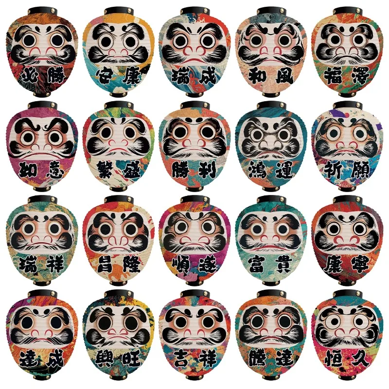 

27x35cm Japanese Style Wish Dharma Hanging Lantern Japan Mascot Daruma Sushi Pub Bistro Restaurant Izakaya Decor Lantern