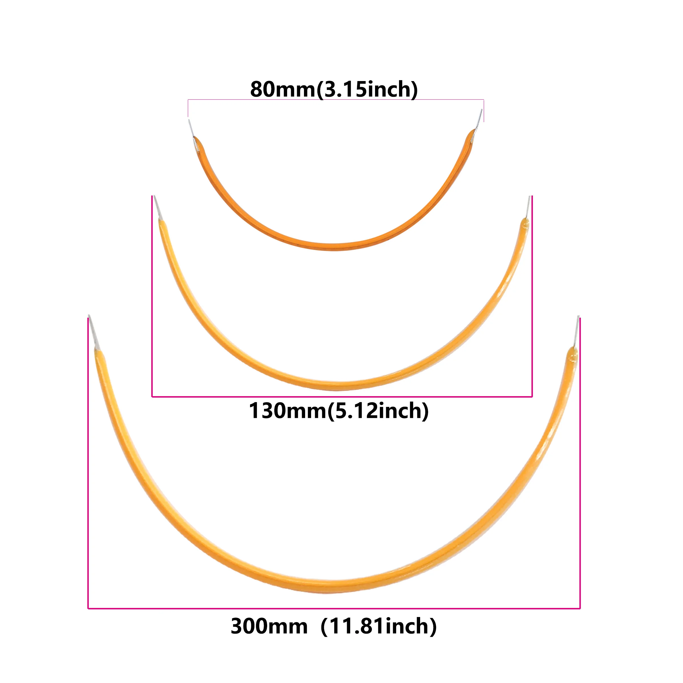 LEDフレキシブルフィラメント電球,80mm,130mm,260mm,300mm,dc3v,照明アクセサリー,白,1個