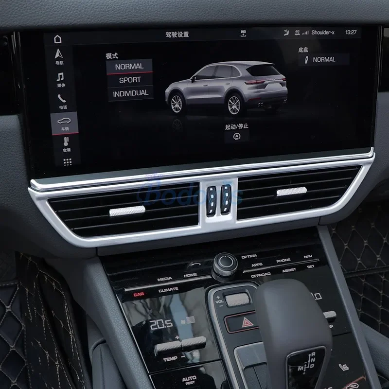 

Для Porsche Cayenne 2018 2019, внутреннее молдинг, приборная панель, розетка переменного тока, накладка, вентиляционное отверстие, защитная панель, автоаксессуары