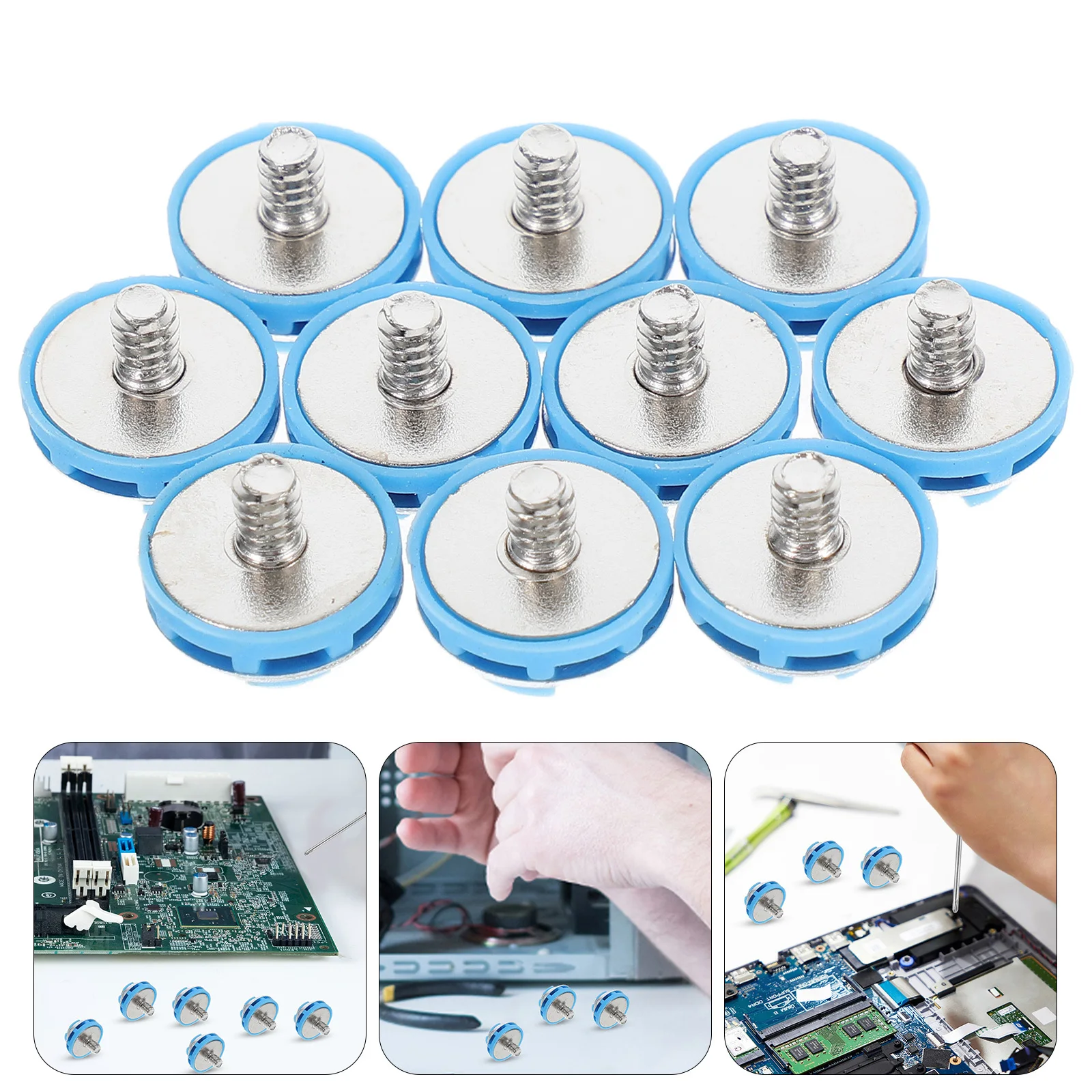 

10Pcs Hard Drive Screws Shock Absorbing Mini Computer Hardware Repair Fastening Replacement Compatible with Laptop Pc Case