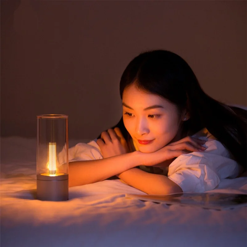 Yeelight Rechargable Candle Lamp Yellow LED Night Light Atmosphere Light Stepless Dimming Nightstand Lamp for Bedroom