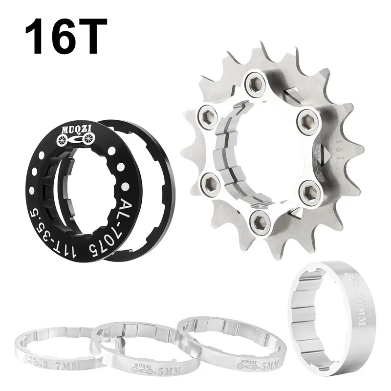 MUQZI Single Speed Conversie Kit Single Speed Cassette Cog 12T 13T 14T 15T 16T 17T MTB Vrijloop Fiets Tandwiel