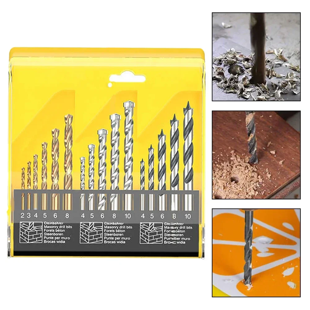 Drill Bits Set For Various Projects 16PCS Drill Bits High Speed Drilling Versatile Consistent Performance Durability