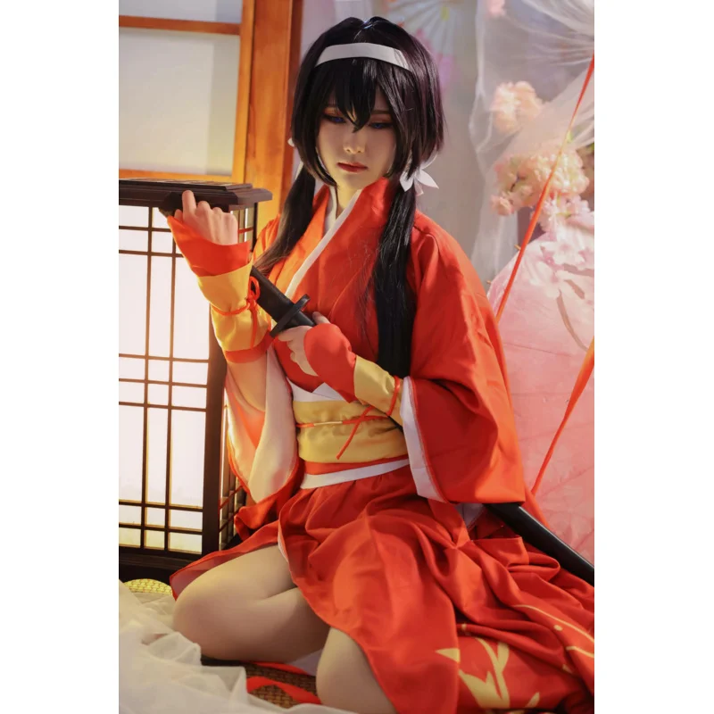 Kyoka Izumi cos bungou stray dogs cosplay costumes Halloween party cos women's bathing suits Hitori Ayumu Kyoka Izumi wig cap