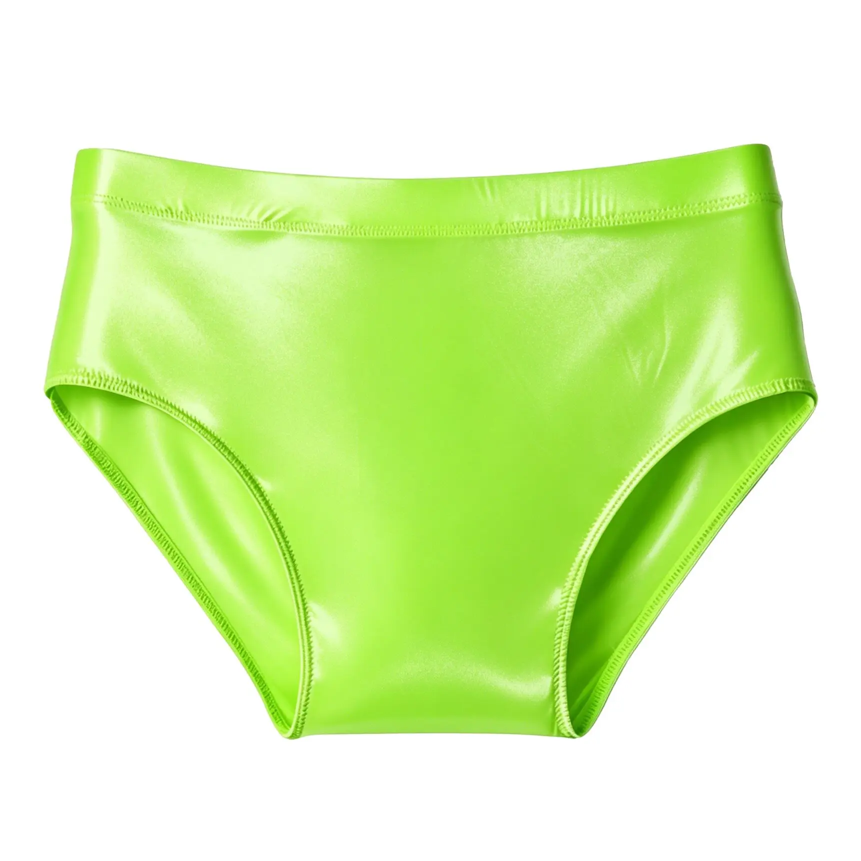 Men Seamless One-Piece Briefs Shiny Silky High Elastic Trunks Sports Tight Panties Plus Size Transparent Low Waist Men Underwear view 3