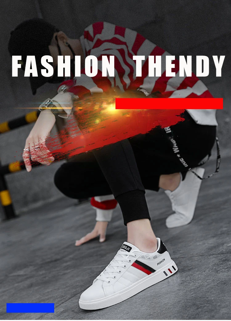Herren-Herbst-Freizeitsneaker, Skate-Schuhe mit Streifendesign, Bieten Guten Komfort, Atmungsaktiv und Bequem – Detail 1