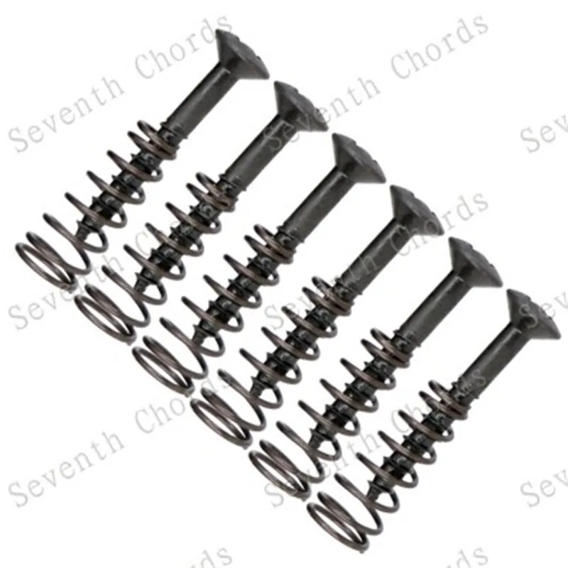 30Pcs/lot  Silver Guitar Humbucker Single Coil Pickups mount Height Screws springs guitar accessories