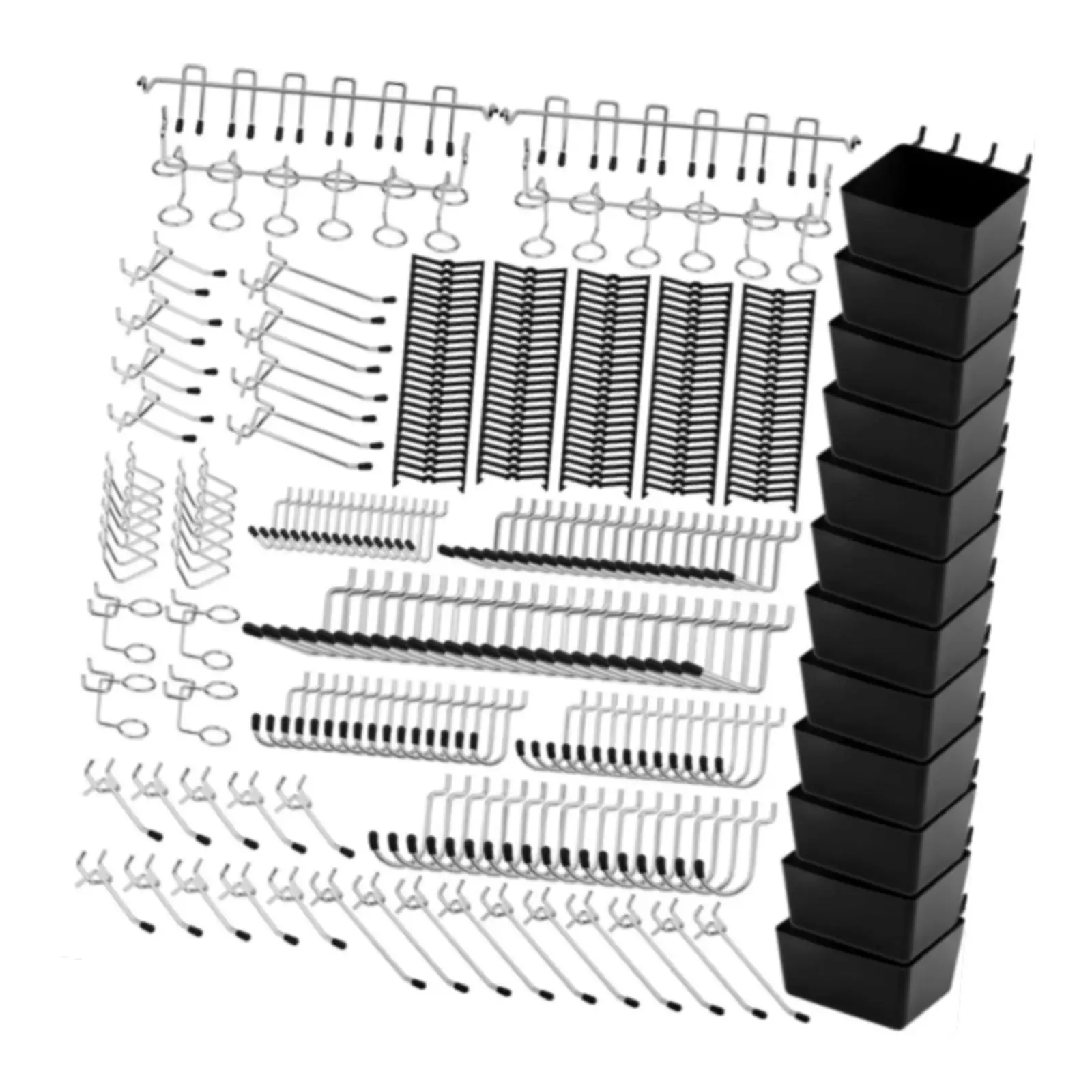 300x Stecktafel-Haken-Sortiment-Set, verschiedene Werkzeuge, Mehrzweckhaken, Metallhaken