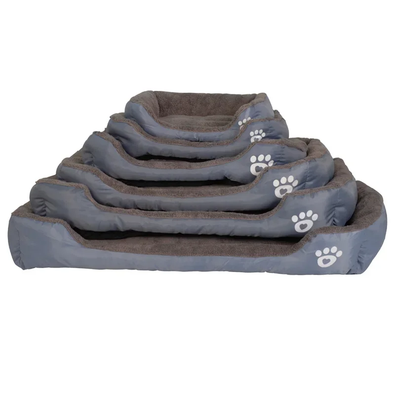 S-3XL 9 Colors Paw Pet Sofa Dog Beds Waterproof Bottom Soft Fleece Warm Cat Bed House dog bed for small and large dogs