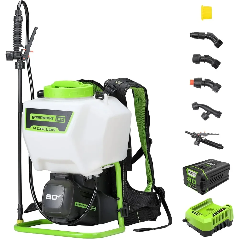 

80V Backpack Sprayer 4 Gallon,Battery Powered Backpack Sprayer Kit for Weeding, Spraying, Pest Control, 2Ah Battery