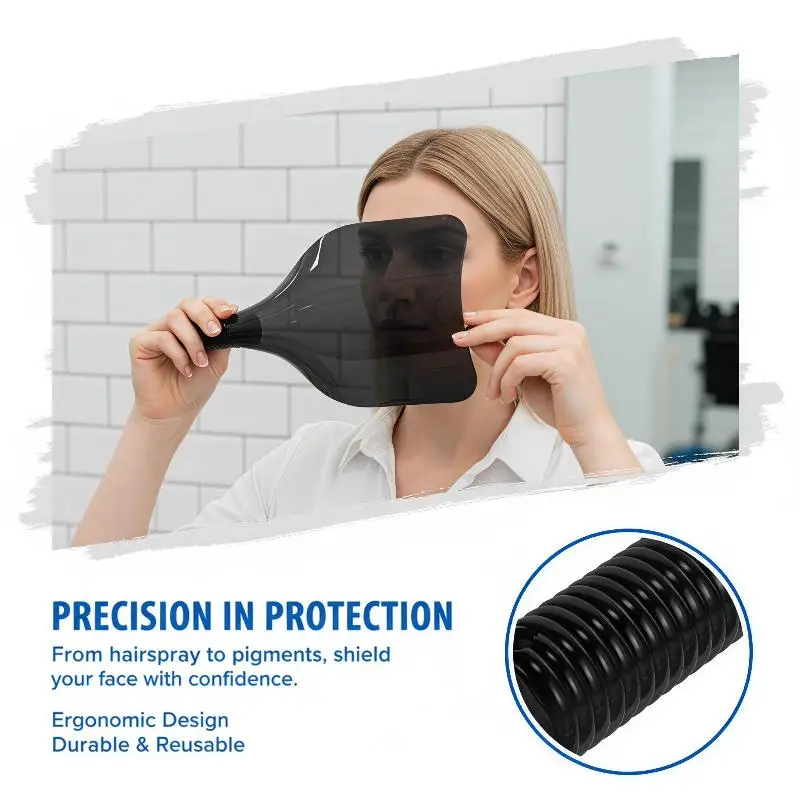 Barber Clear Plastic Face Shield Hairdressing Waterproof Hair Spray Shield Hair Cut Pads For Salon Hairdressing Eye Protection