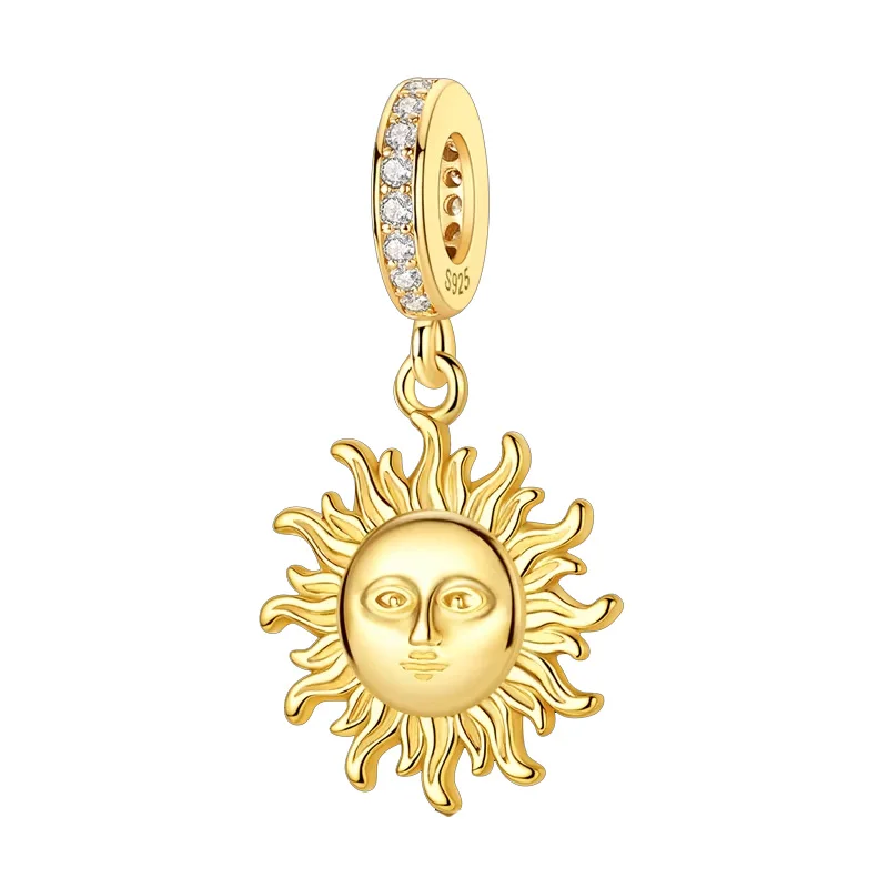 Original-Charm-Perlen aus 925er-Sterlingsilber, goldener Leopard, Glühwürmchen, Schmetterling, Heißluftballon-Perlen, passend für DIY-Armbänder, edler Schmuck