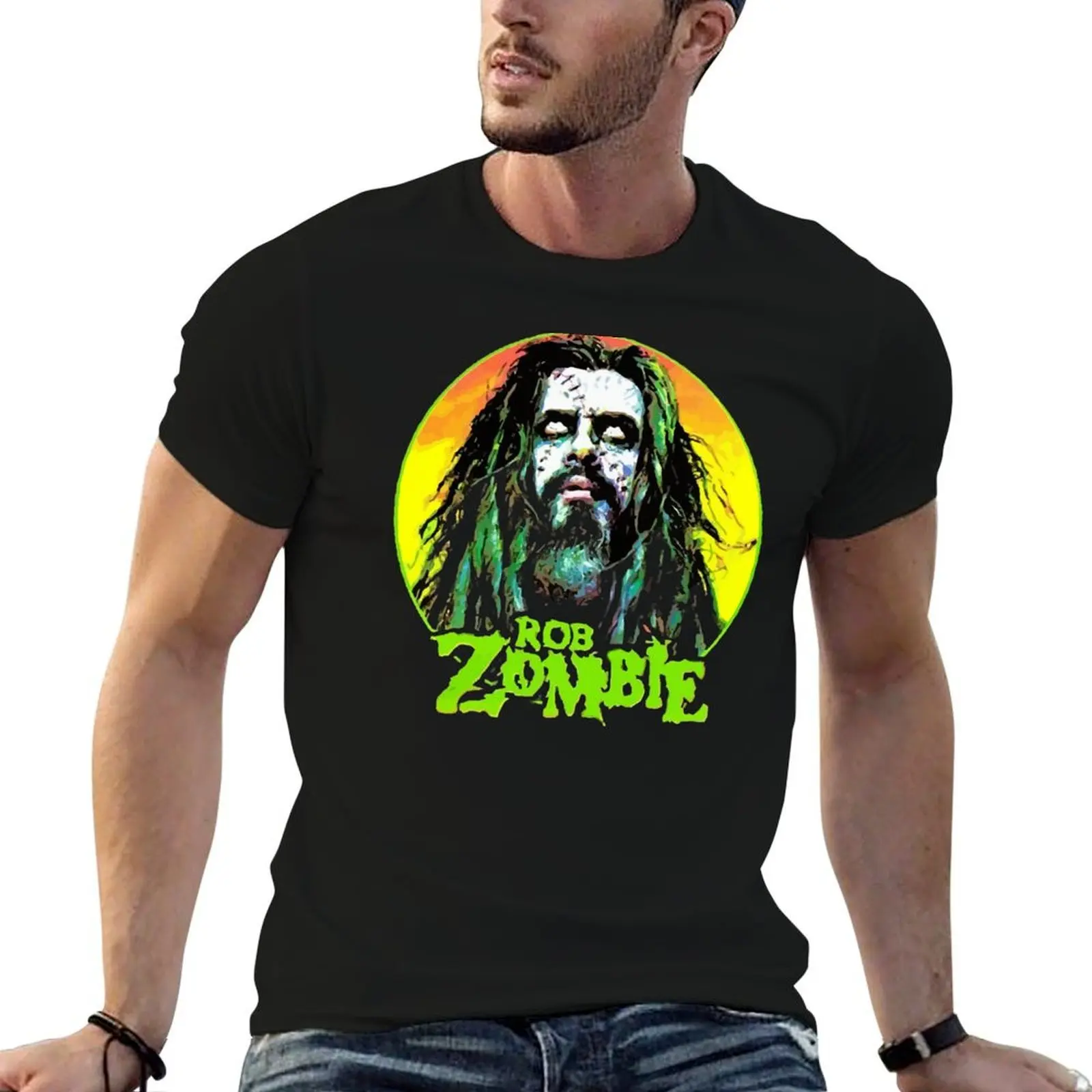 

robs zombie T-Shirt cotton t shirts man 100% t shirt man cotton T-Shirt