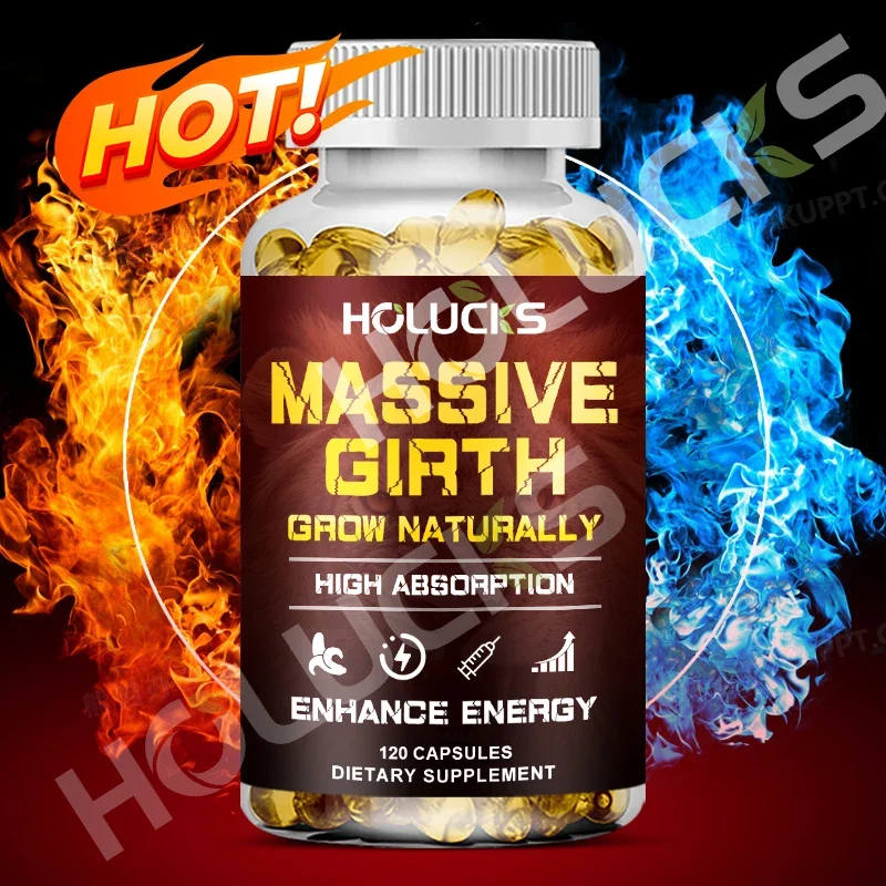 Premium Massive Girth Capsules, with Ashwagandha, Support Optimal Circulation & Energy, Enhanced Performance & Overall Wellbeing