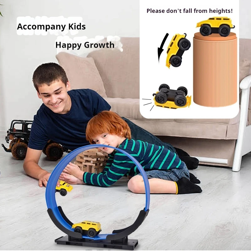 جديد مكافحة الجاذبية السكك الحديدية سيارة السفينة الدوارة انزلاق القوة المغناطيسي تعليق سباق السيارات الشريحة لعبة الصبي مفاجأة مهرجان لعبة #4
