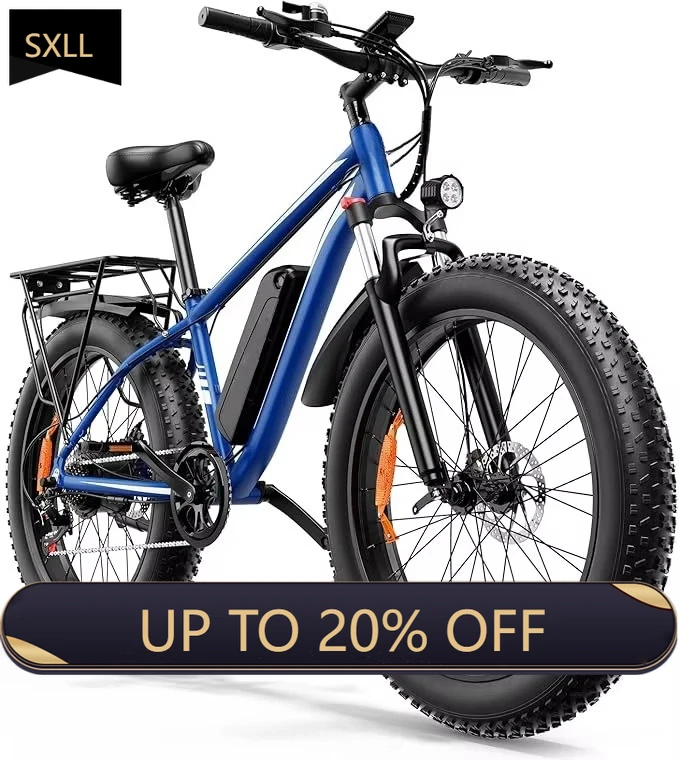 

SXLL Electric Mountain Bike Hydraulic Disc 48V 1000W Adult Mountain Electric Bike 7-speed, range 45-55 kilometers, maximum spee