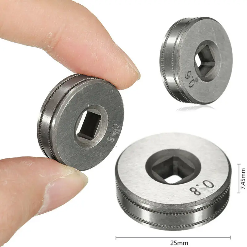 1Pcs Equipment Wire Feed Roller Godet Wheel 7*7mm V Groove 0.023-0.030 For Wire Feeder Replacement Part Accessories