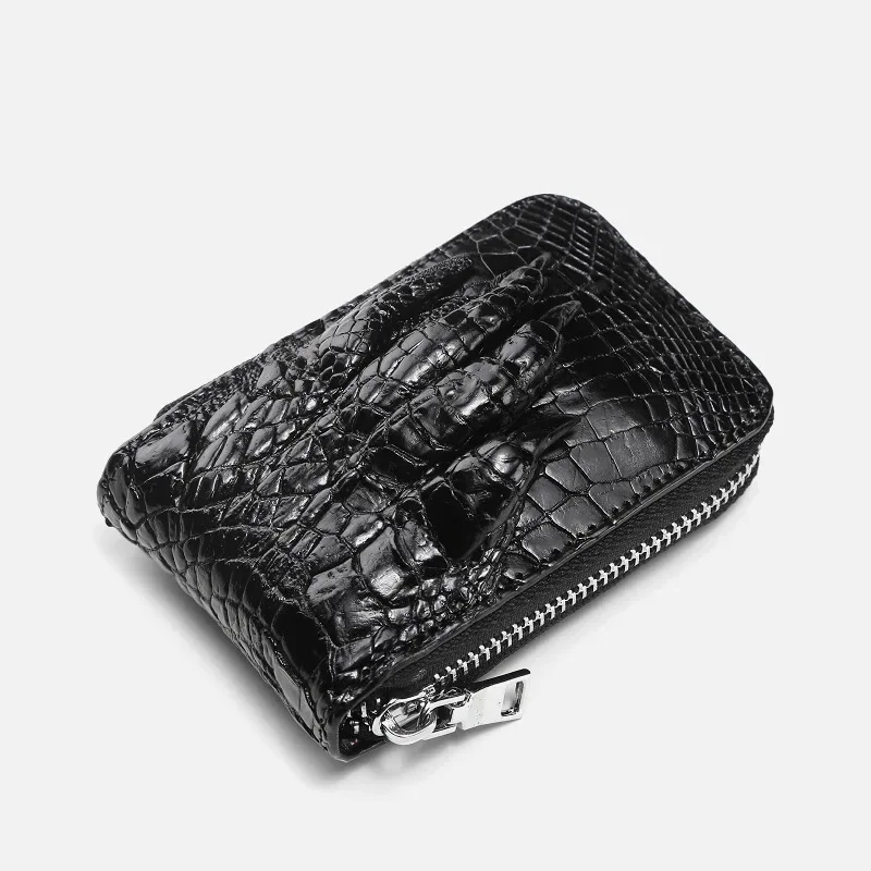 New Real Crocodile Skin Genuine Leather Card Holder Wallet Men Bank/ID/Credit Card Wallets Alligator Protects Case Coin Purse