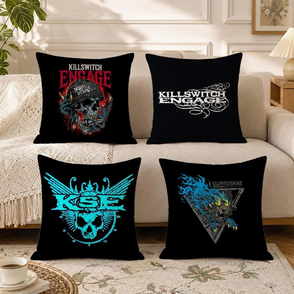 Band-Killswitch EngageS Cushion Cover Soft Square Throw Pillow Covers Set for Sofa Bedroom Car Home Decoration