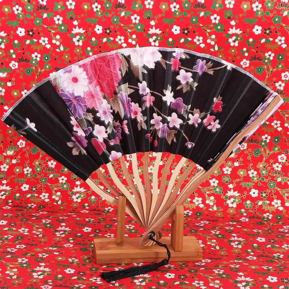 

Durable Folding Hand Fan Stand Traditional Bamboo Bamboo Display Holder Stylish Chinese Traditional Fans Accessories