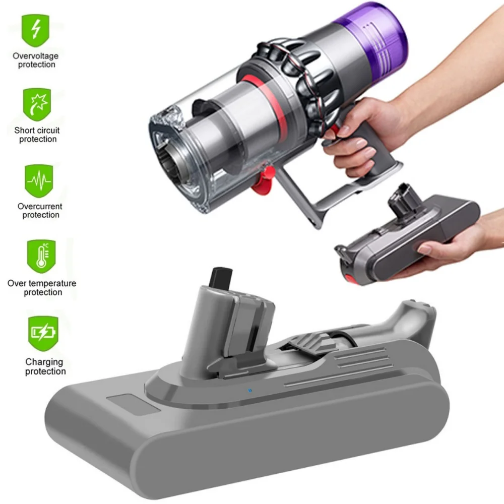 بطارية 25.2 فولت 8000 مللي أمبير في الساعة للمكنسة الكهربائية دايسون V11 SV15 سلسلة رقيق 970145-02 إصدار مشبك بطارية بديل