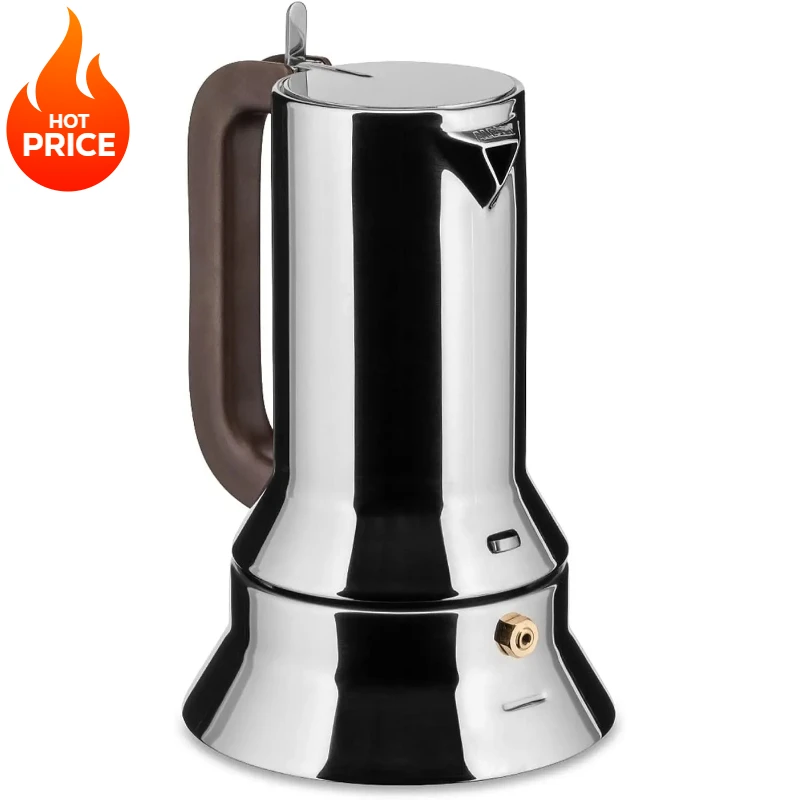 

Espresso Coffee Maker Stovetop Moka Pot, 3 Cup, Silver