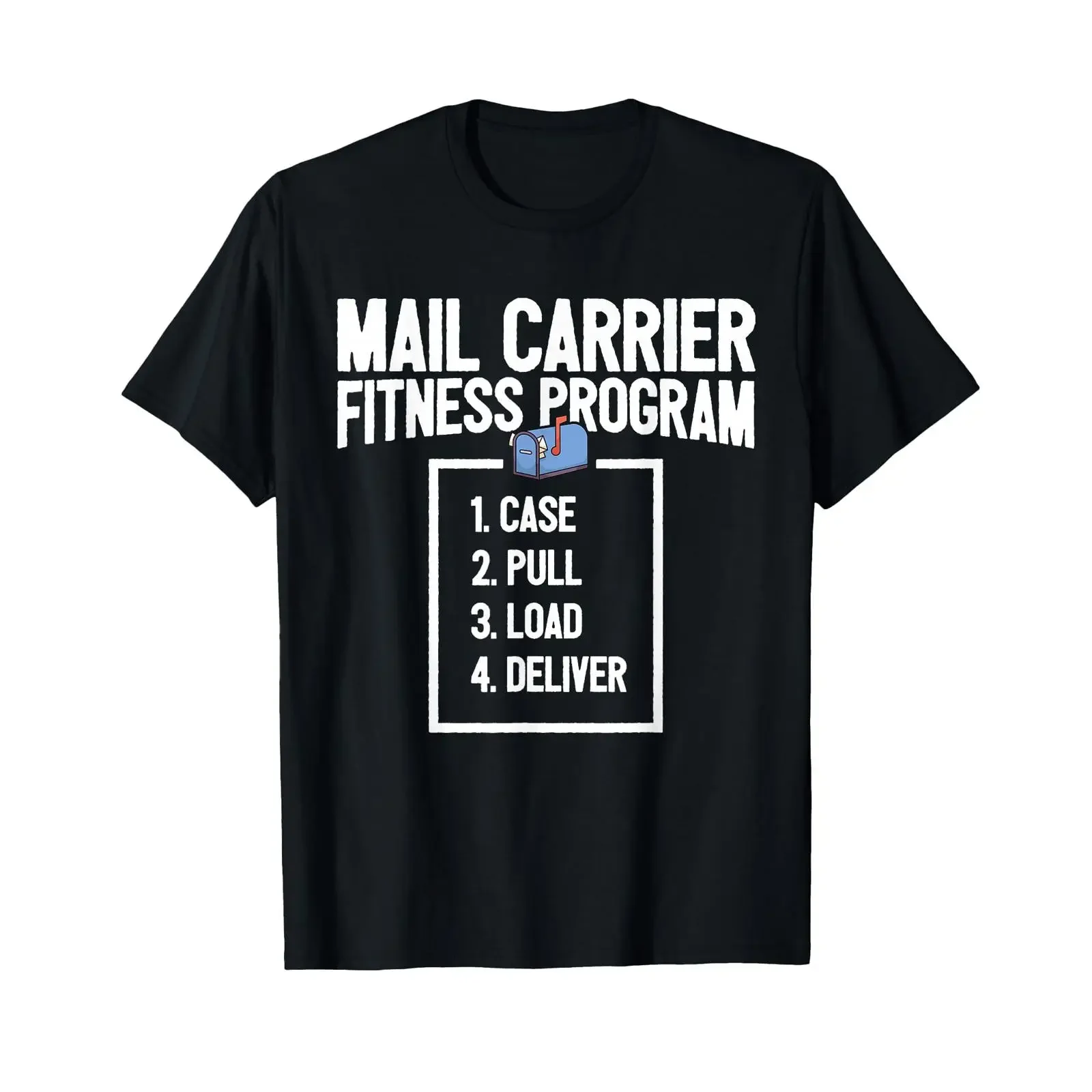 Funny Mail Carrier Mailman I Fitness Programm Postman T Shirt vintage Washed Top For Everyday Wear graphic Comfortable