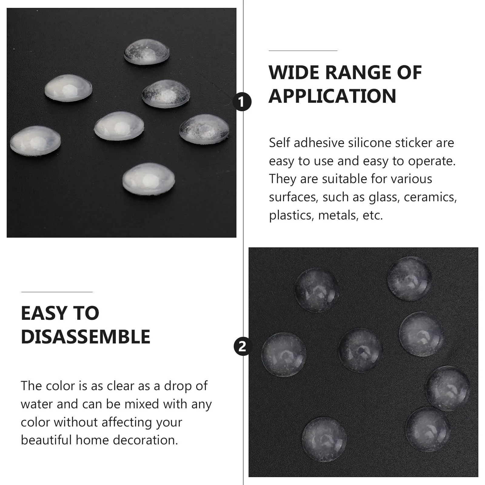 

272Pcs Clear Self Adhesive Rubber Feet Bumpers Anti Slip Noise Dampening Cushion Pads for Furniture Cabinet Doors