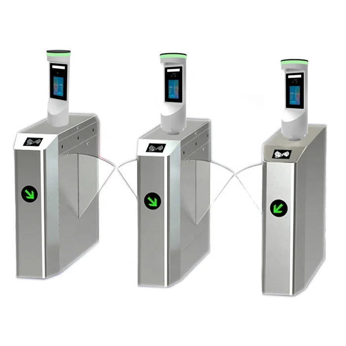School Flap Turnstile Gate Automatic Entrance Control Flap Barrier Gate for University Library with RFID Card/Face Recognition