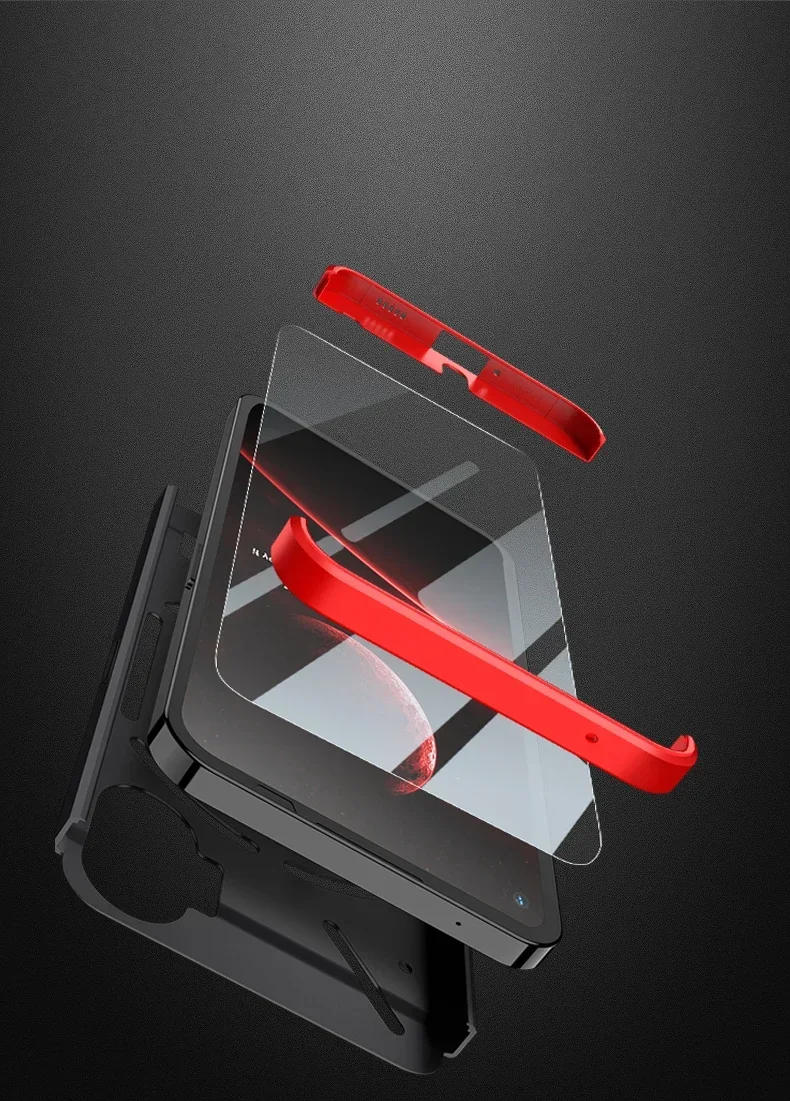 Hülle für Nothing Phone1 360-Grad-Vollschutz, hart, matt, stoßfest, Linsenschutzhülle für Nothing Phone 1 – Detail 4