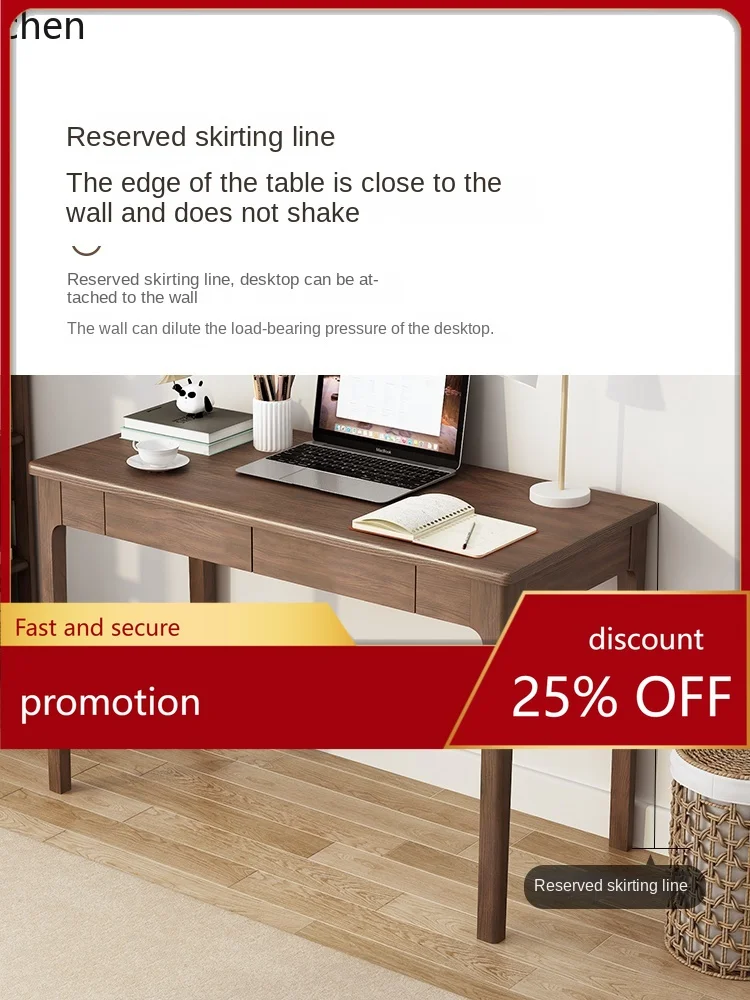 

YFY Solid Wood Computer Desk Small Apartment Modern Chinese Table Household Minimalist