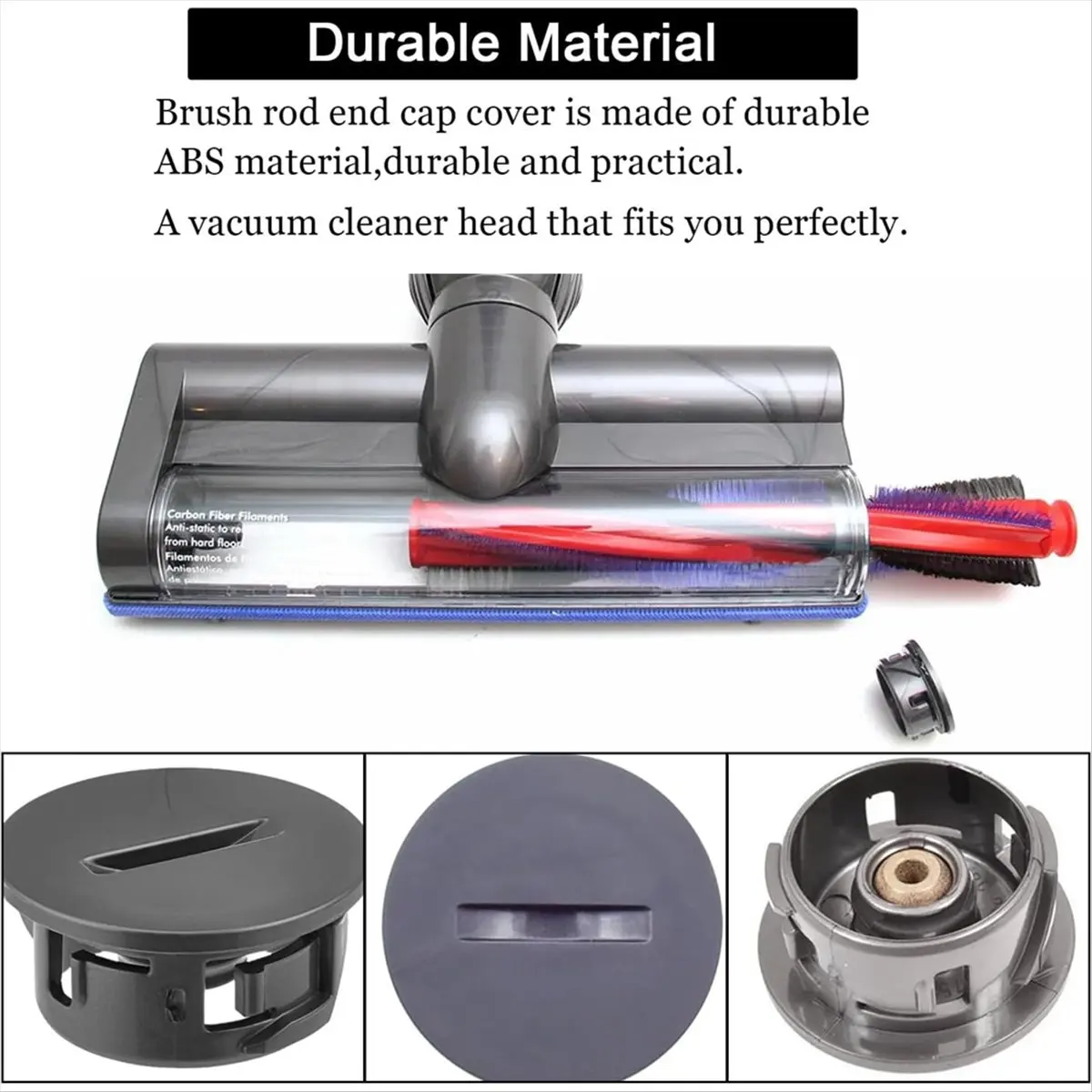9Pack X(2pcs Brush Rod End Cap Cover for V6 / DC59 / DC62 / SV03 / SV073 Direct Drive Cordless Vacuum Cleaner Attachment) - view 4