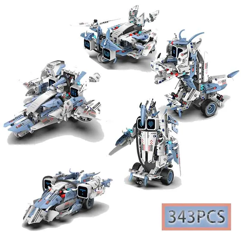 

Конструктор MOC 5 в 1: Креативная электрическая радиоуправляемая модель дракона, самолет, развивающая игрушка-головоломка для детей, подарок на день рождения