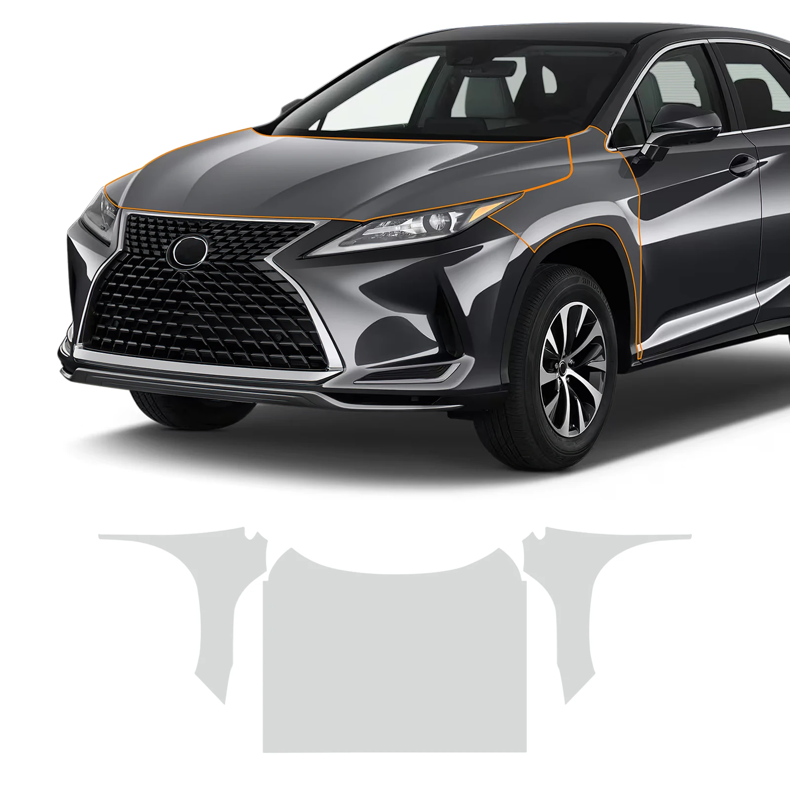 For Lexus RX Series 2020 2021 2022 Invisible Car Wrap TPU Film Protective Layer Scratch Resistant Car Parts Accessories