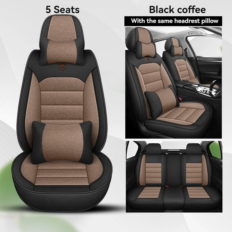 

5-Seats Linen Breathable Car Seat Covers For Great Wall M4 Haval H6 Coupe H5H3H2M2 New Dazzling Tengyi C30C50C20 Car Accessories