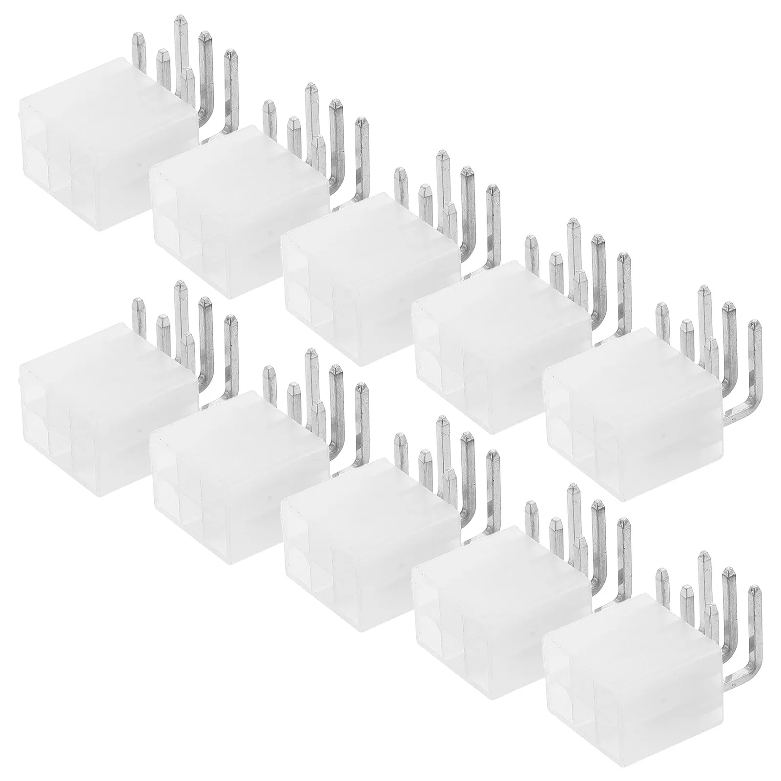 10Pcs 6 Pin Pcie Power Connector Right Angle Through Hole Alloy Plastic GPU Board Header for Computer Graphics Card Mining Rig