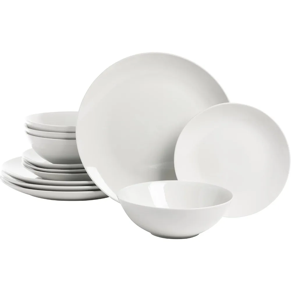 Café Stripe Coupe Dinnerware Set, 12 Piece