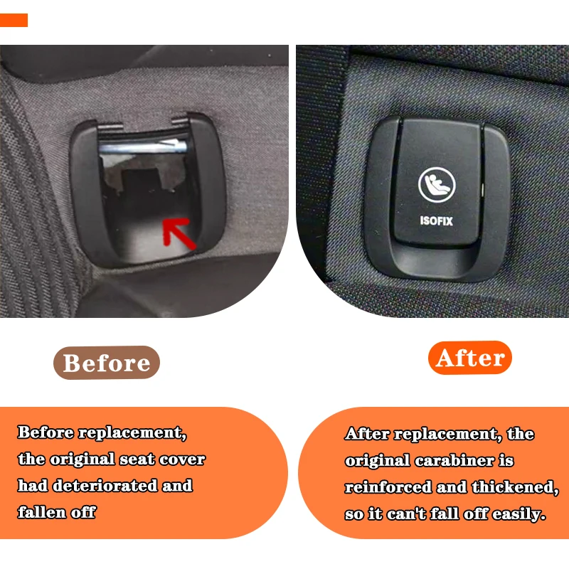 For BMW Mini R55 R56 F55 F56 F57 Child Safety Seat Anchor Isofix Cover MINI JCW MINI CLUBMAN Rear Seat Trim Buckle 2014-2016