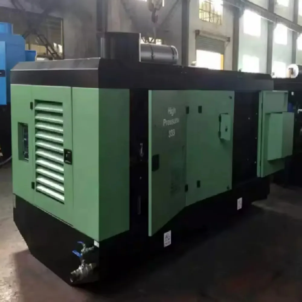 185cfm 8 Bar Mobile Air Compressor Diesel Powered Screw Compressor for Quarry Mining and Construction Factory Price Sale