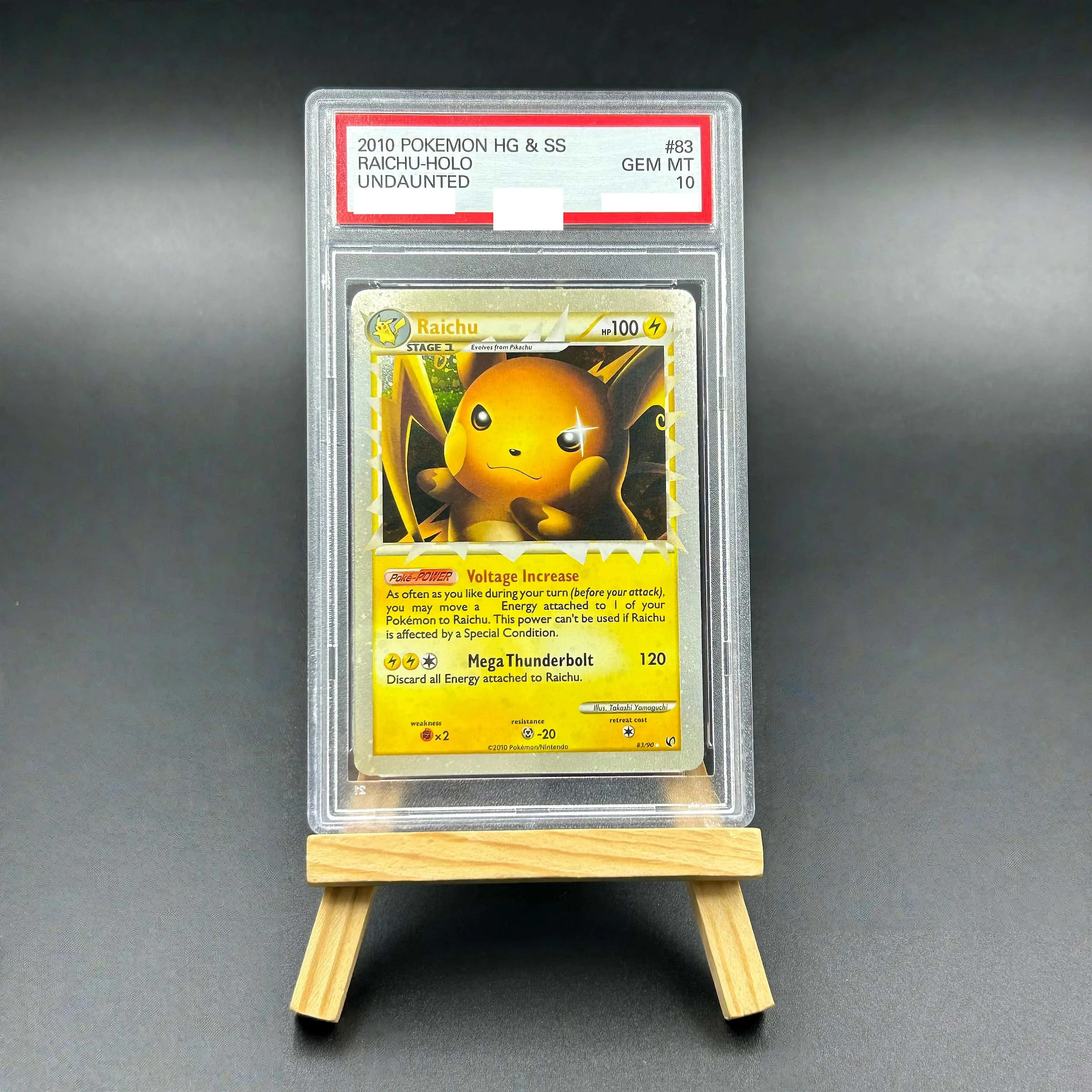 

2010 Pokemon HG & SS Undaunted Raichu Holo Textured Card - Gem Mint 10 Collectible TCG