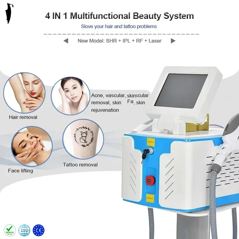 IPL Opt Nd Yag Laser Hair Removal Tattoo Removal Multifunctional 2 in 1 Professional Beauty Salon Equipment Permanent Salon Spa