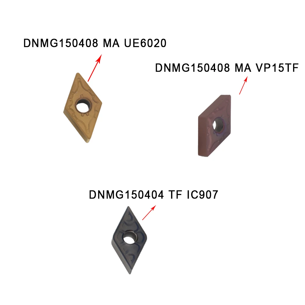 10PCS DNMG150404 / DNMG150408 / DNMG150604  UE6020 / VP15TF /IC907 Carbide Inserts Milling Cutter Turning Tool CNC Lathe Tools