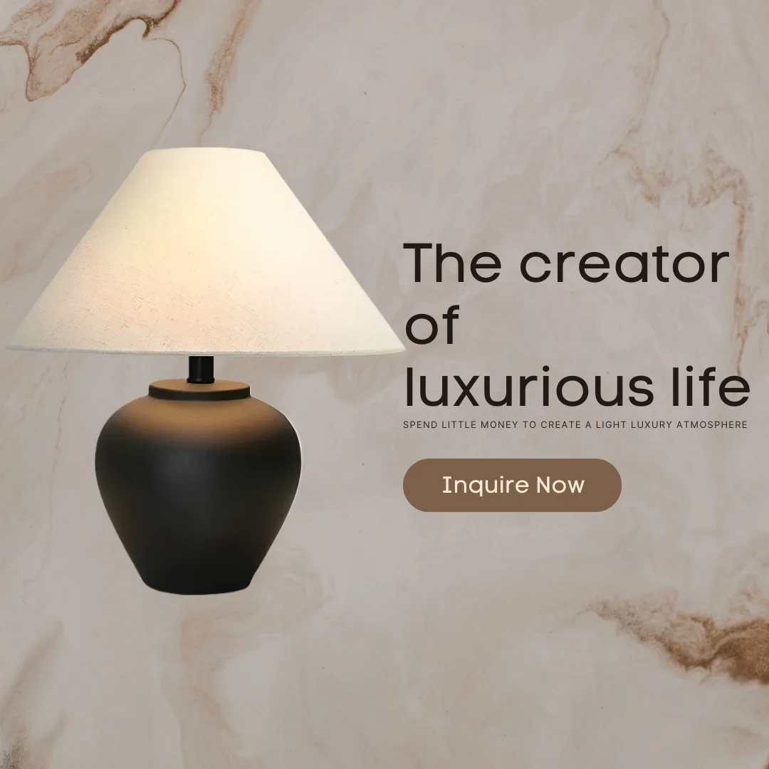 Modern minimalist style ceramic desk lamp New Chinese style New style Suitable for American families and hotel rooms