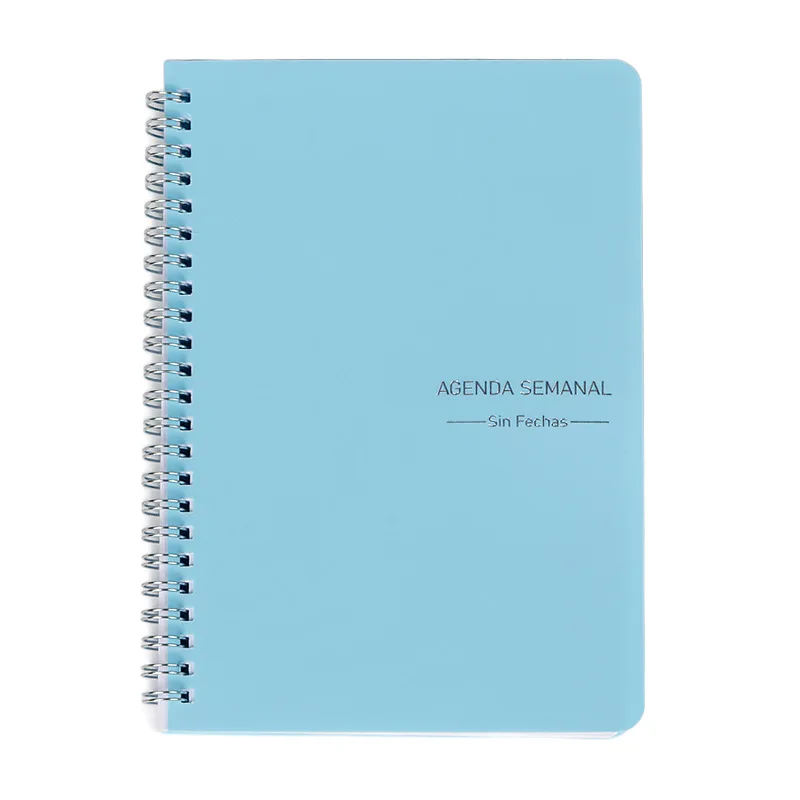 Full English Self Filled Schedule A5 Daily Weekly Planner Agenda Coil Notebook Weekly Goal Habit Schedule Student Stationery