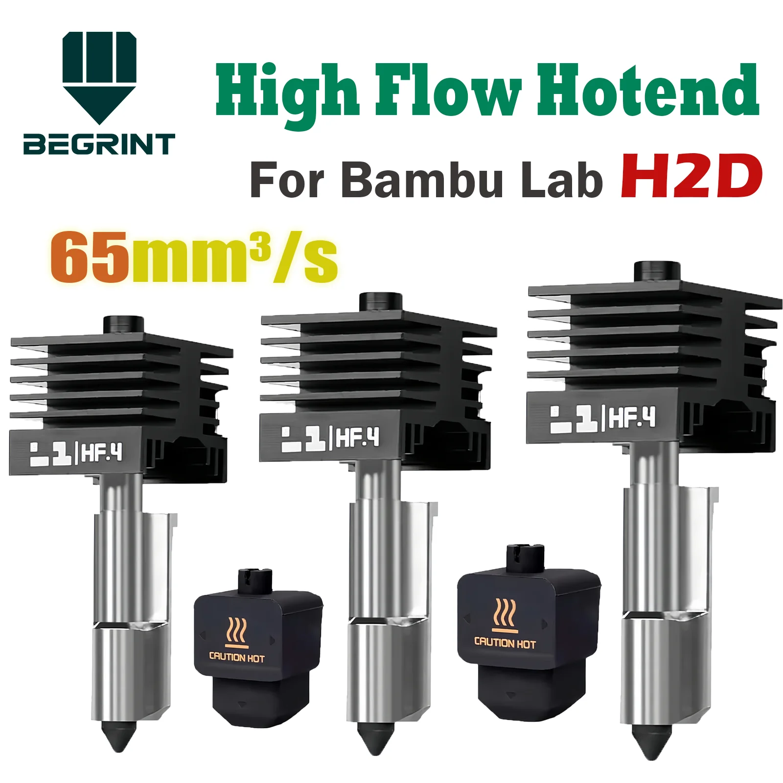 

Hotend с высоким потоком 0,4 мм для деталей 3D-принтера Bambu Lab, закаленная сталь, горячий конец, совместимый с Bambulab H2d, высокое качество Hotend