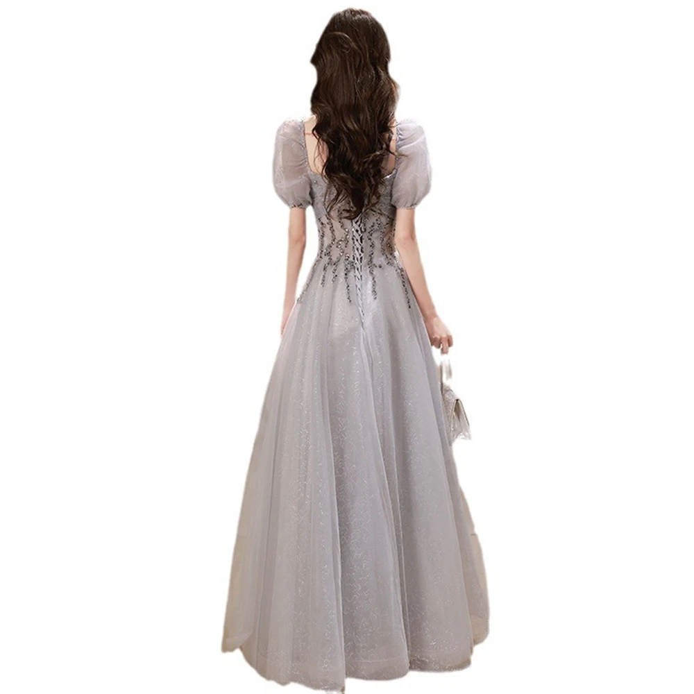 2025 신상 여성 이브닝 드레스 고급 프랑스 공주 스타일 졸업 파티 드레스 가볍고 독특한 웨딩 프롬 드레스