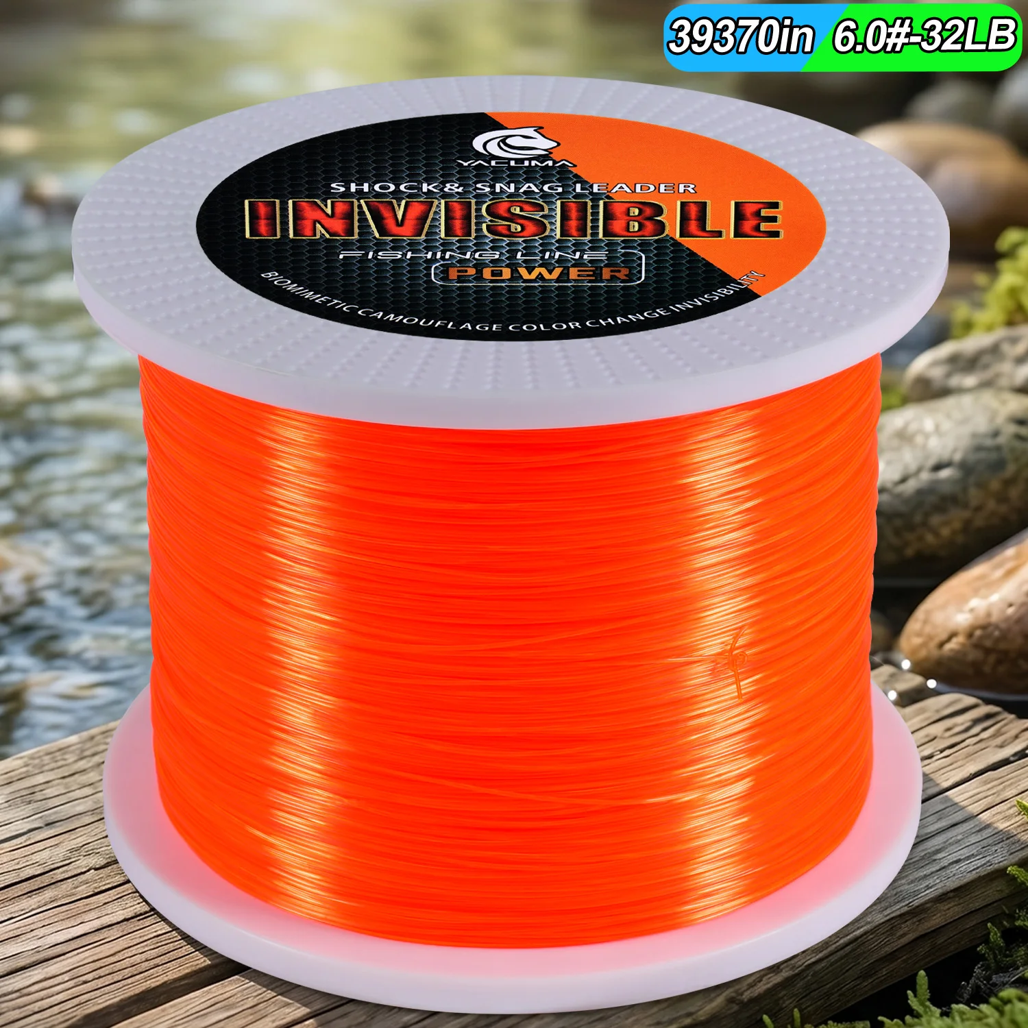 YACUMA 1000M/1093YDS Orange Monofilament Angelschnur Starke Nylon Hochsichtbare Fliegenfischerschnur für Süßwasser Meer Karpfen Pesca – Detail 15